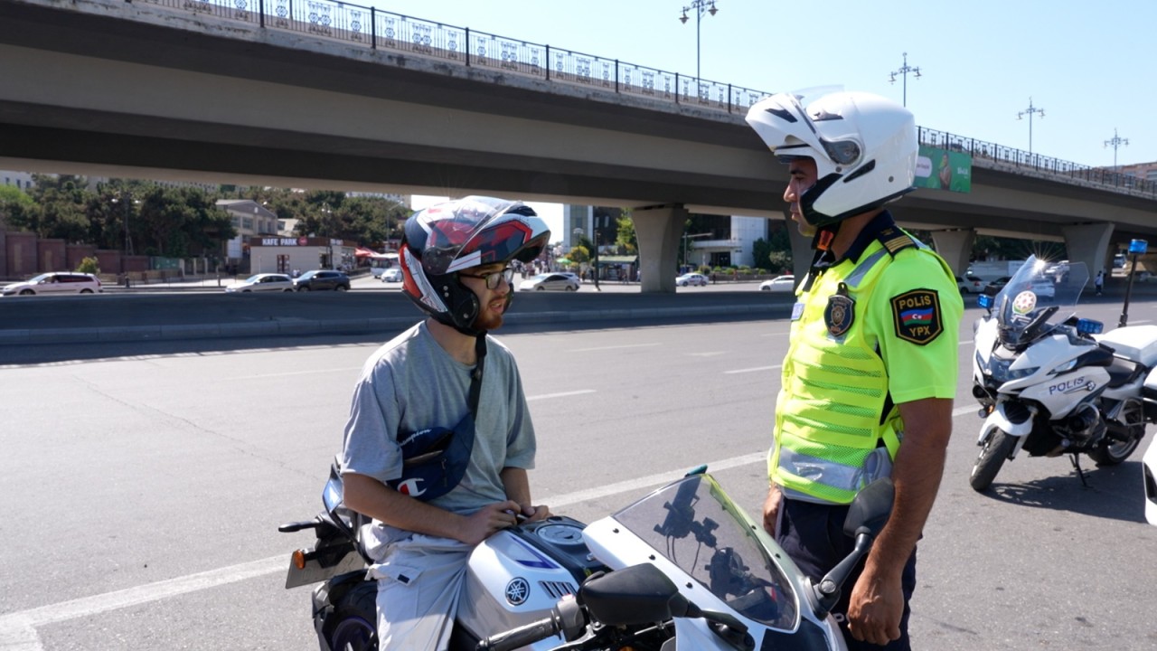 İkitəkərli nəqliyyat sürücüləri ilə söhbət aparıldı - VİDEO (FOTOLAR)
